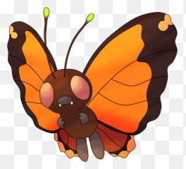 Orange Butterfree Png Image With No