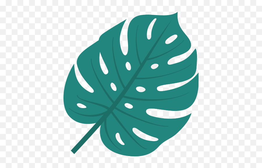 Tropical Leaf Free Icon Of Summer Icons - Monstera Leaf Clip Art Png,Tropic...