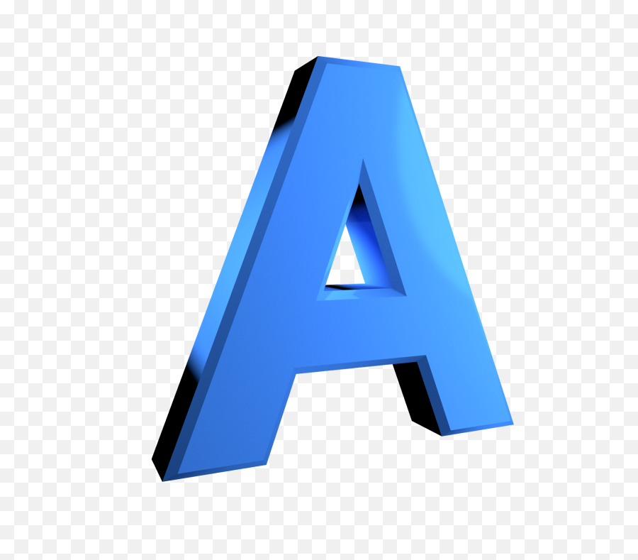 Download 3d Alphabet Letters Png - Letter A 3d Png Blue 3d Alphabet Letters Png,Letter I Png