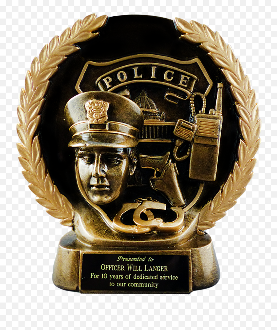 Gold Wreath Police Award - Trophy Png,Gold Wreath Png