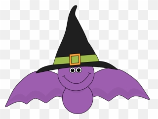 Download Bat Clipart Funny Halloween - With A Hat Full In png
