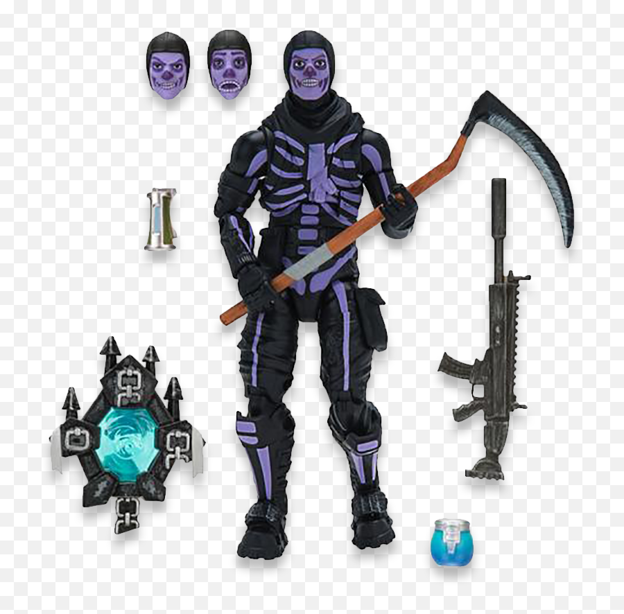 Skull Trooper With Purple Glow - Fortnite Skull Trooper Action Figure Png,Fortnite Skull Trooper Png