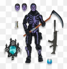 Skull Trooper With Purple Glow - Fortnite Action Figure png