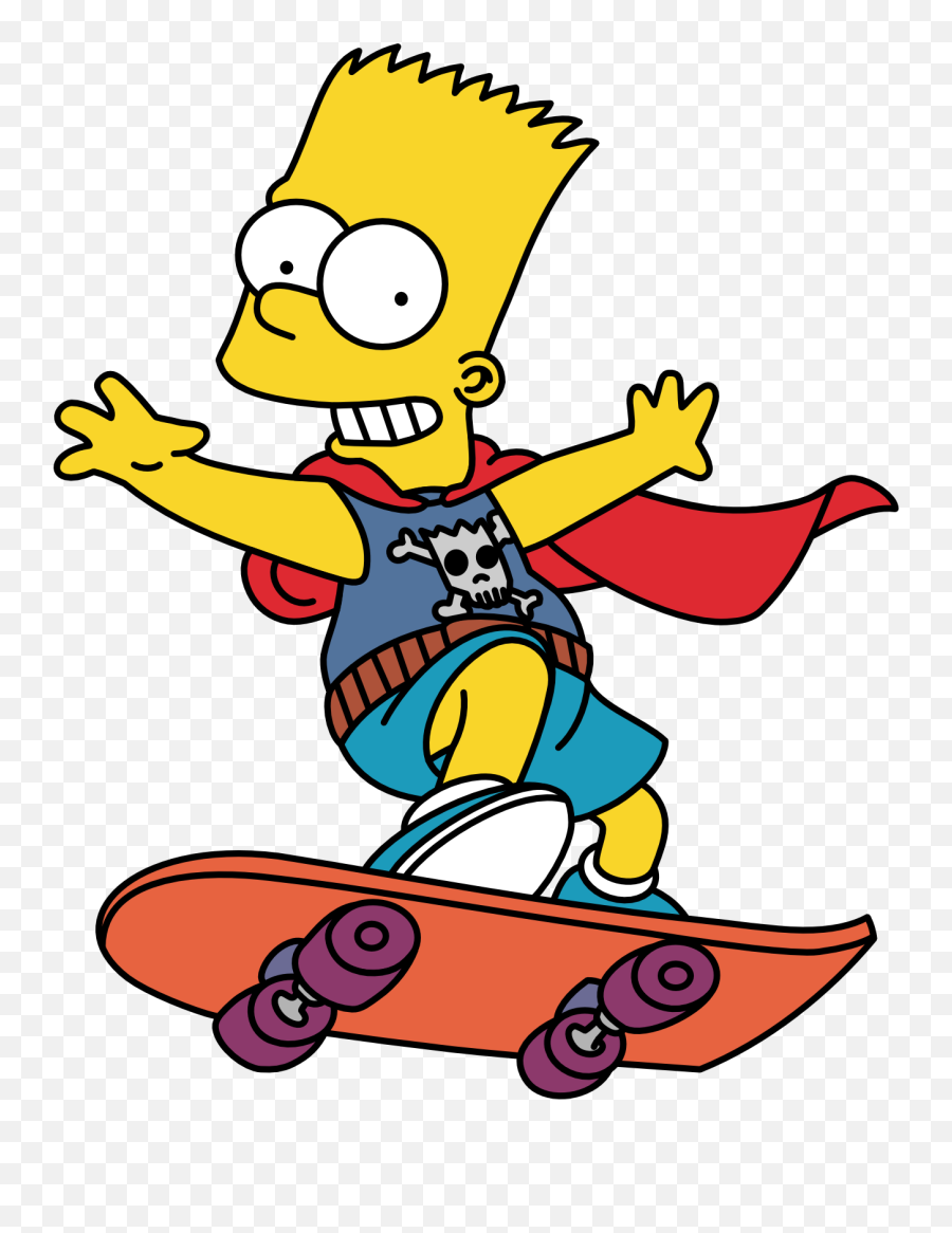 Bart Simpson Png - Bart Simpson Skateboard Transparent,The Simpsons Png