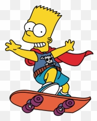 Bart Simpson Png - Skateboard Transparent