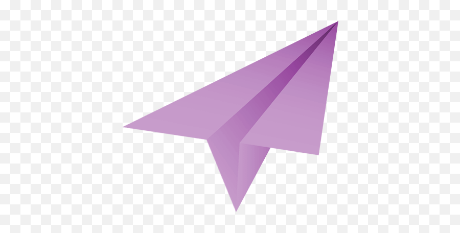 Purple Paper Airplane Png Transparent - Construction Paper,Paper Airplane Png