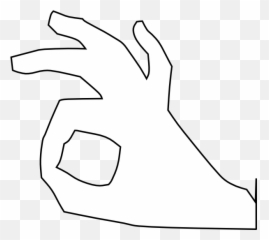 Ok Hand Png Transparent - White