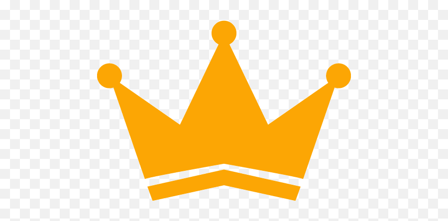 Orange Crown 3 Icon - Crown Icon Png,Crown Icon Transparent