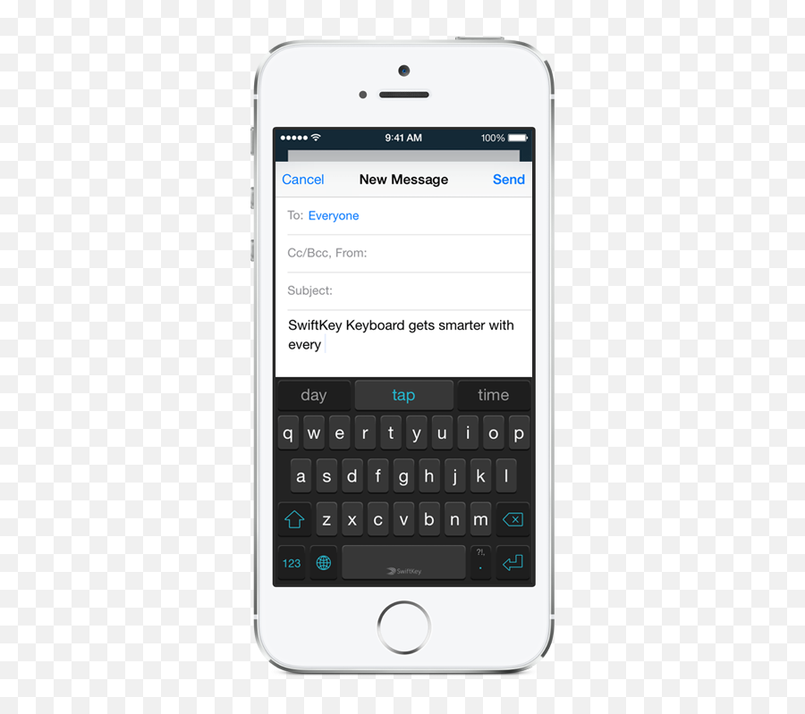 Iphone 5s Running Swiftkey Keyboard - Smartphone Png,Iphone Keyboard Png