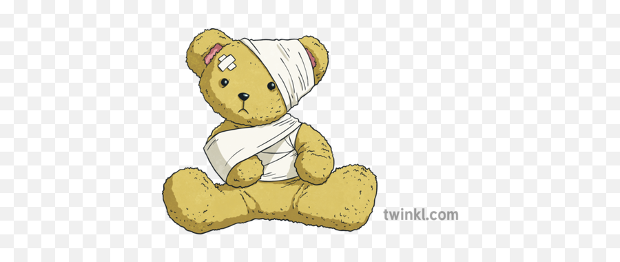 Injured Teddy Bear Illustration - Twinkl Cartoon Png,Teddy Bear Transparent