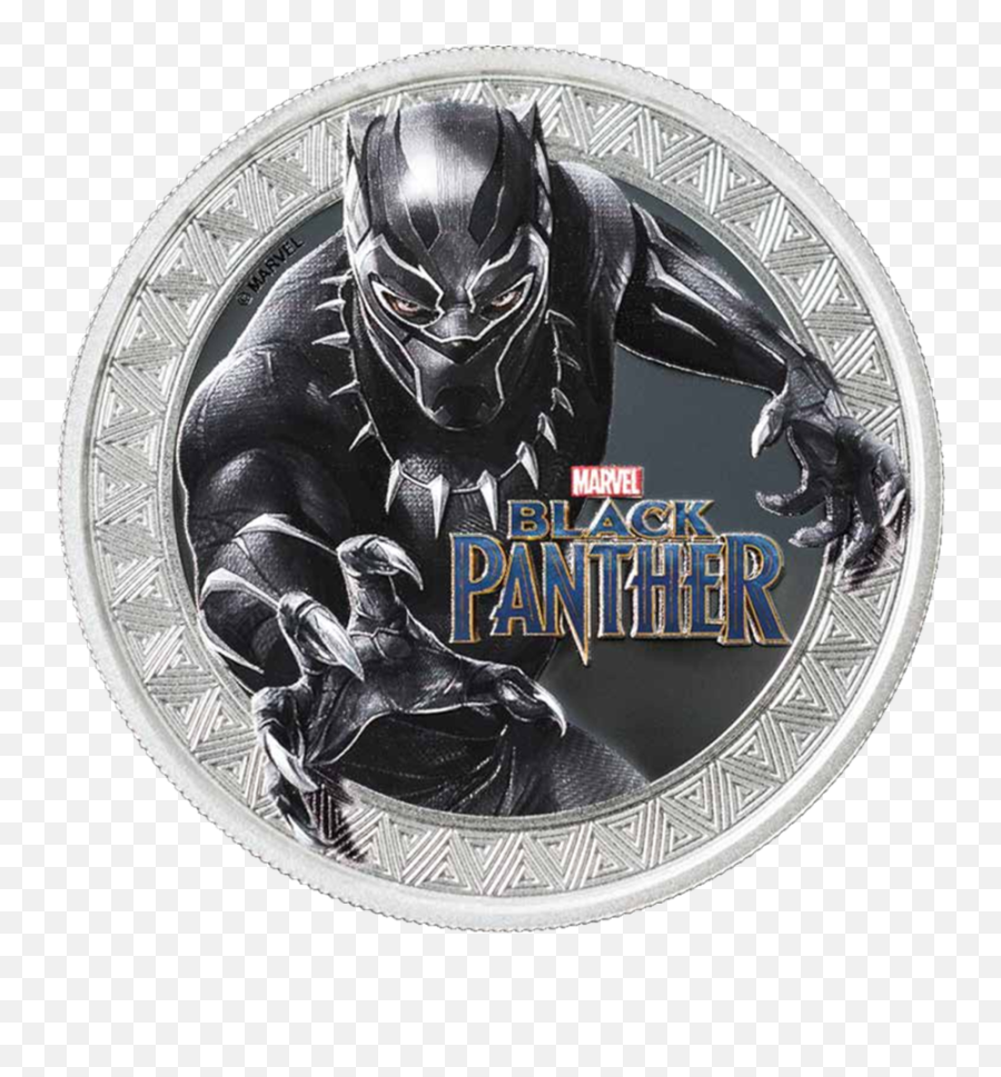 2018 Black Panther 999 Fine Silver Proof Coin - 2018 Tuvalu 1 Dollar 1 Oz Silver Black Panther Png,Black Panther Logo