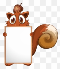 Notebook Clipart - Cartoon Animals With Board Png Download Blank