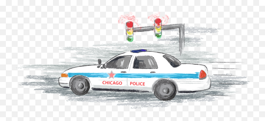 Do Chicago Cops Have To Follow Traffic Laws Wbez - Chicago Police Cars Drawing Png,Police Car Transparent