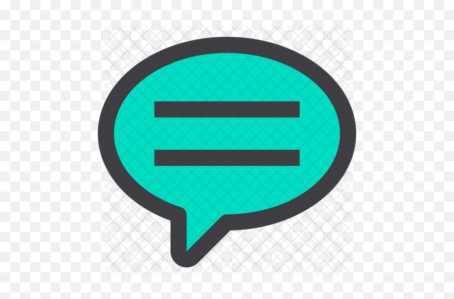 Speech Bubble Icon Of Colored Outline - Horizontal Png,Speech Bubble Generator Png