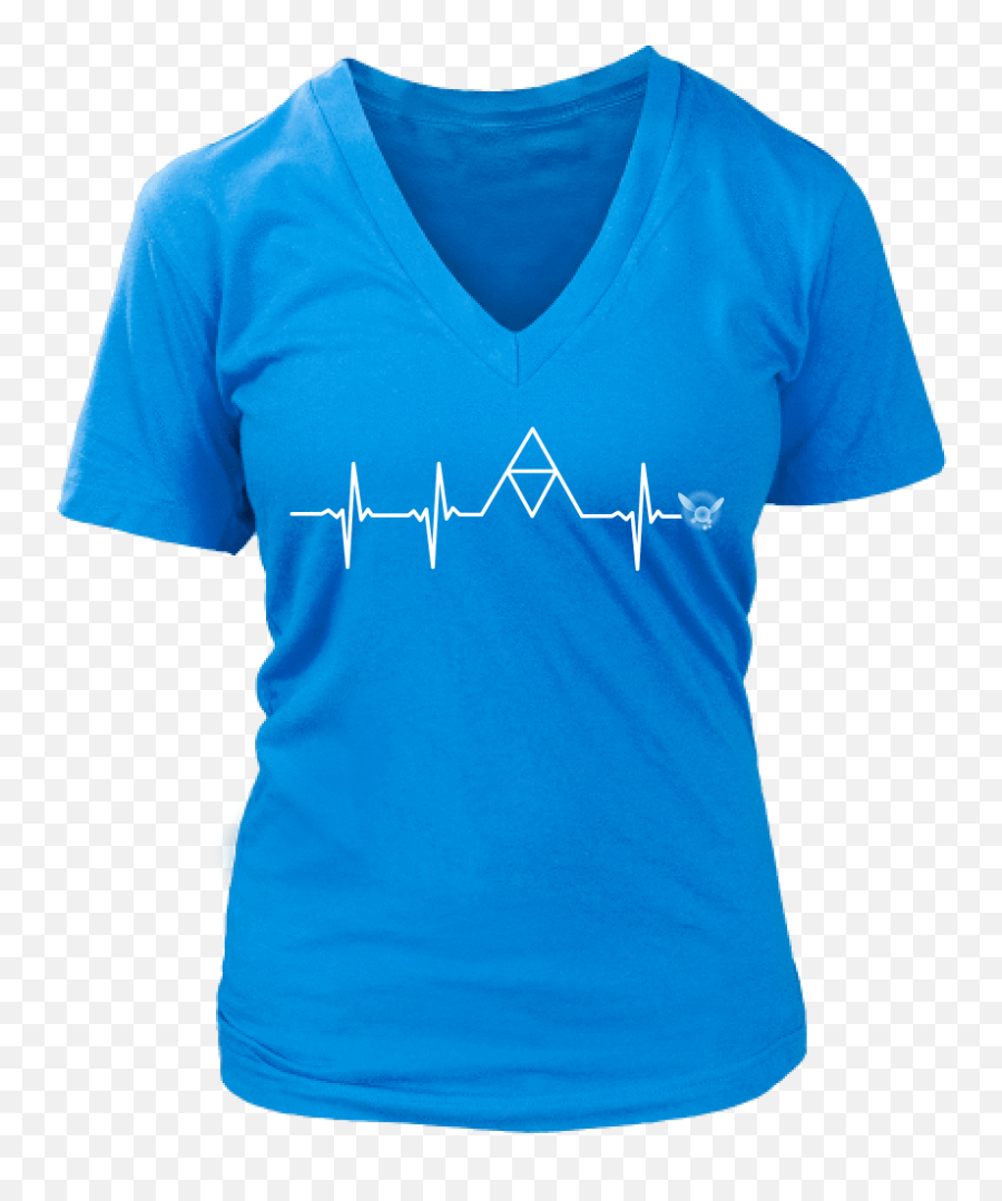 Zelda Heart Beat Shirt - Vneck Je Suis Prest Full Size Png Funny 911 Dispatcher Quotes,Zelda Heart Png