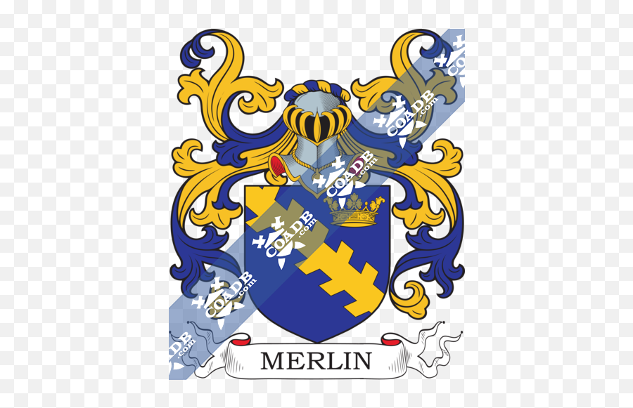 Merlin Family Crest Coat Of Arms And - Austin Family Crest Png,Merlin Png