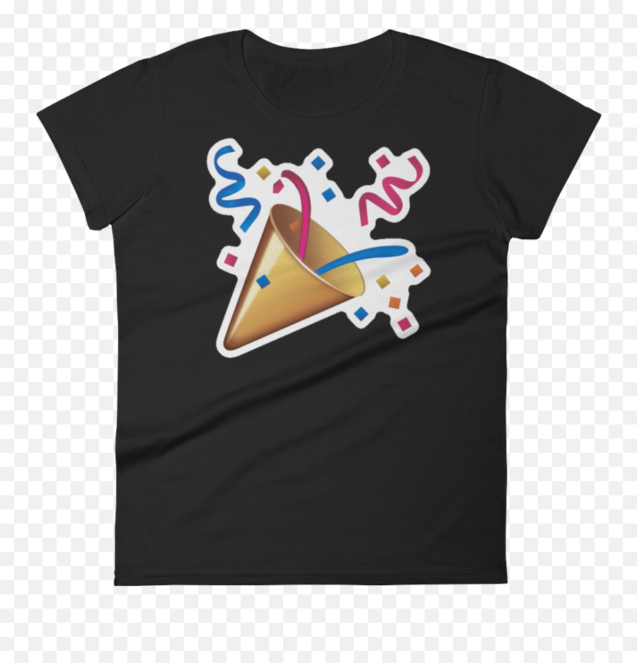 Download Hd Womenu0027s Emoji T Shirt - Emoji Party Popper Portable Network Graphics Png,Party Emoji Transparent