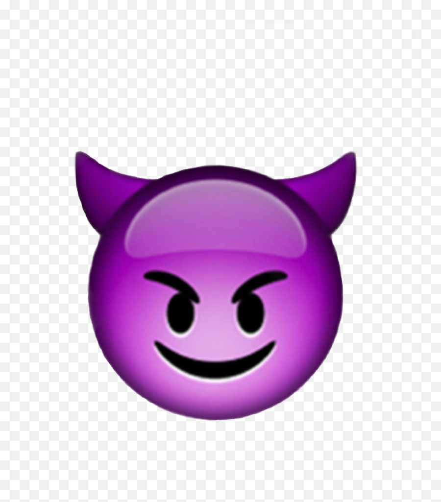 Emoji Iphone Face Devil Demon Emojiiphone Iphoneemoji - Devil Emoji Png,Demon Face Png