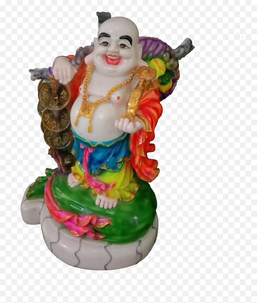 Glossy Colourful Laughing Buddha Statue For Decoration - Happy Png,Buddha Icon