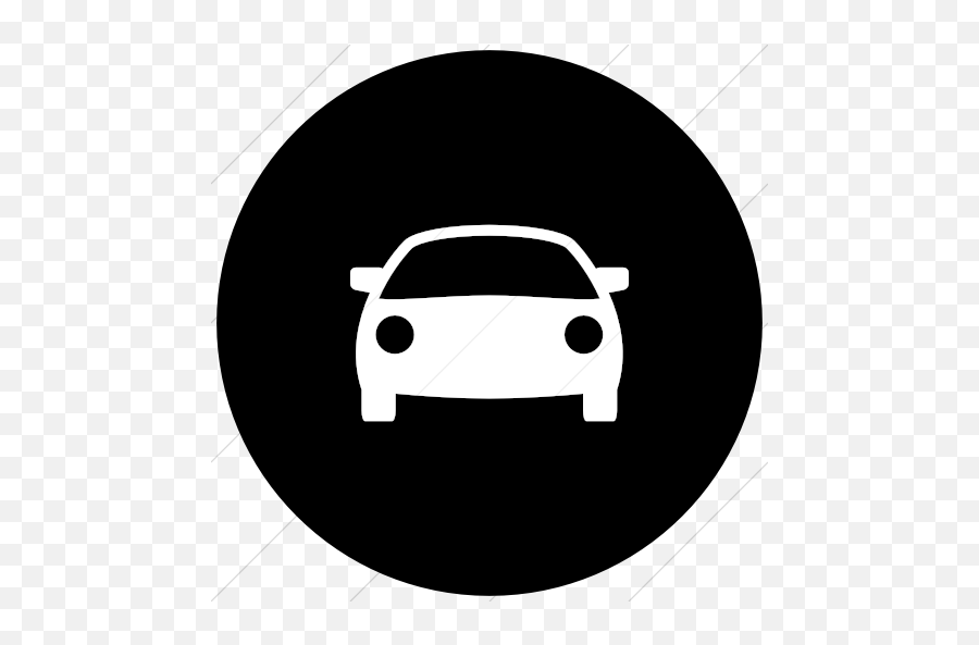 Flat Circle White - White Transparent Png Car Icon,Black Circle Icon