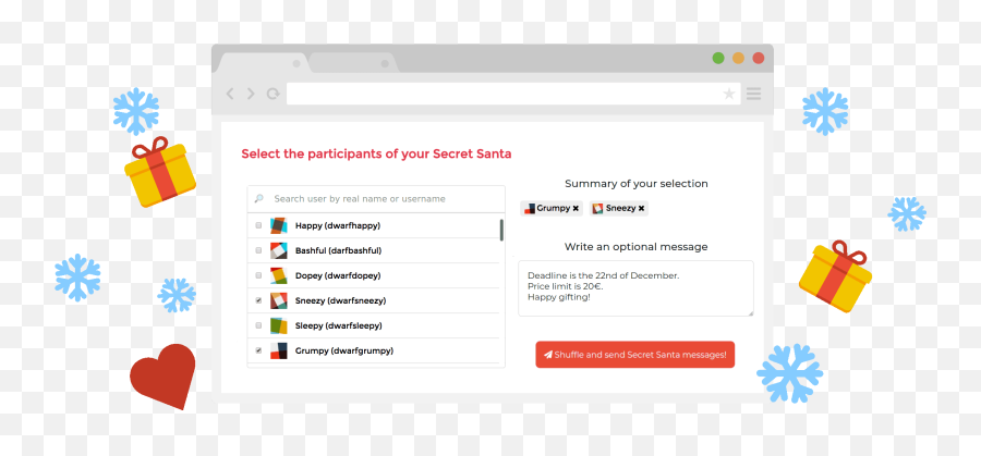 Secret Santa App - The Secret Santa Bot For Your Slack Discord Secret Santa Template Png,Discord Icon Stealer