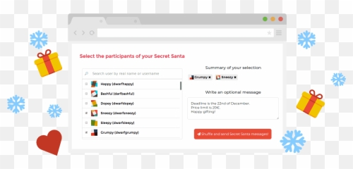Secret Santa App - The bot for your Slack Discord Template png