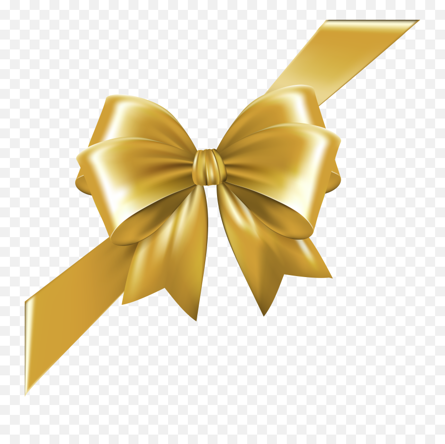 Gold Ribbon Bow Png Image - Bow Gold Ribbon Png,Gold Bow Transparent Background