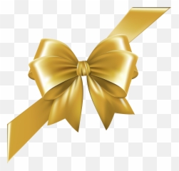 Gold Ribbon Bow Png Image