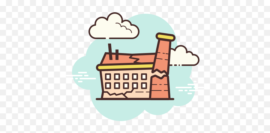 Factory Breakdown Icon In Cloud Style - Vertical Png,Factory Icon