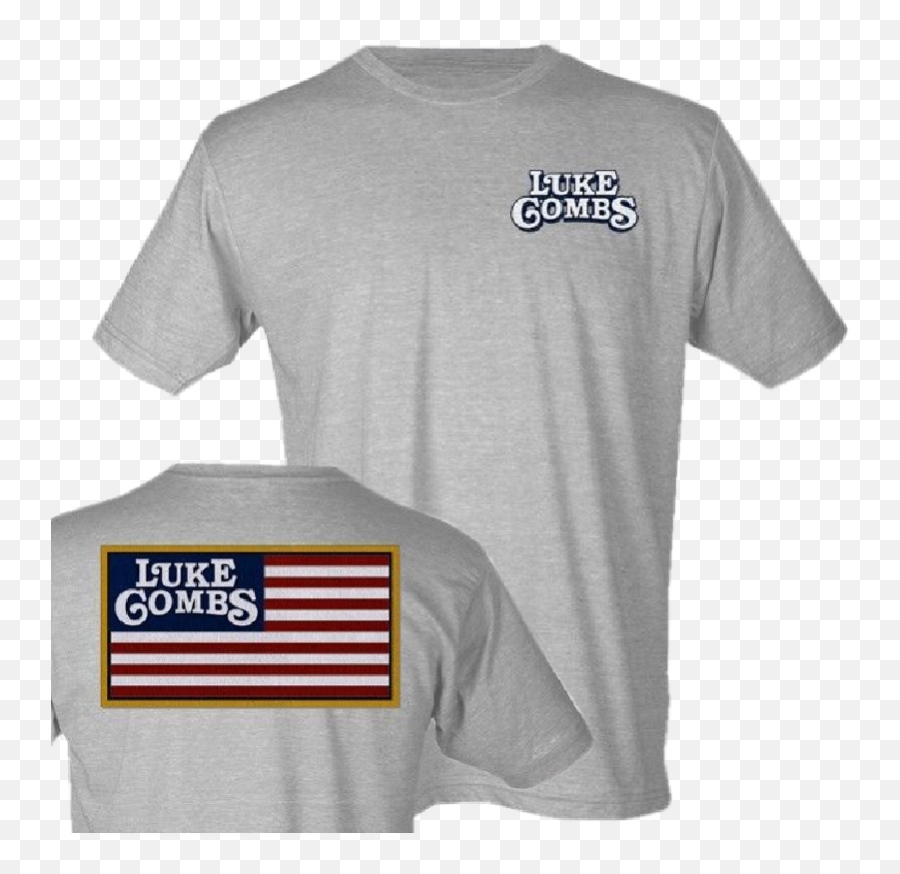 Usa Flag Shirt Heather Grey - Luke Combs T Shirt Mens Png,American Flag Logo