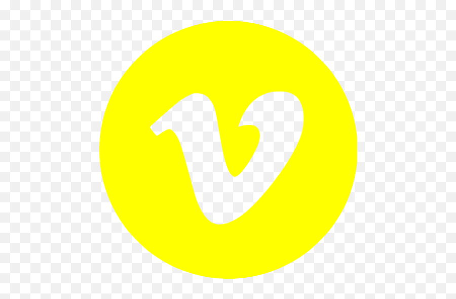 Yellow Vimeo 4 Icon - Free Yellow Site Logo Icons Png,Vimeo Icon Png