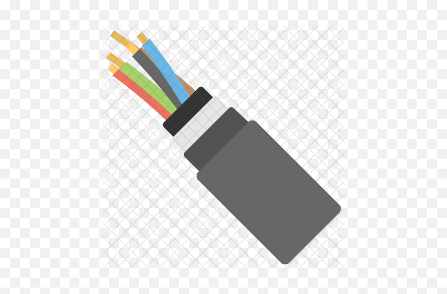 Electric Wires Icon Of Flat Style - Wires Icon Png,Wires Png