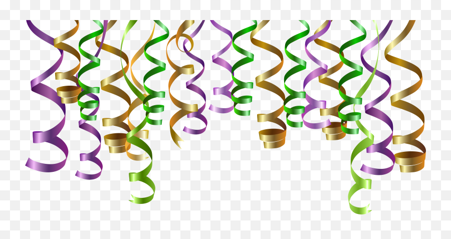 Download Gold Ribbon Curl Png - Birthday Background Art Png,Curl Png