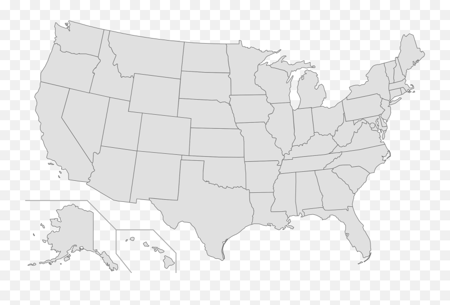 United States Map Png Files - United States Map Grey,United States Map Transparent