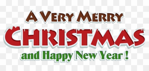 Merry Christmas Text Png Transparent - And Happy New Year