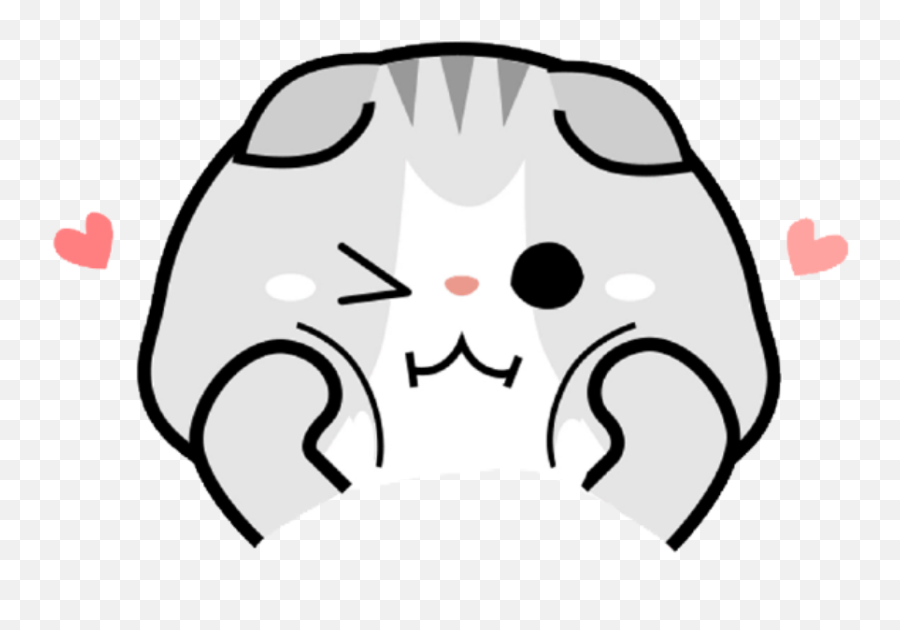 Cat Kawaii Cute Gato Chibi Tierno Blush - Kawaii Cat Head Png,Anime Blush Png
