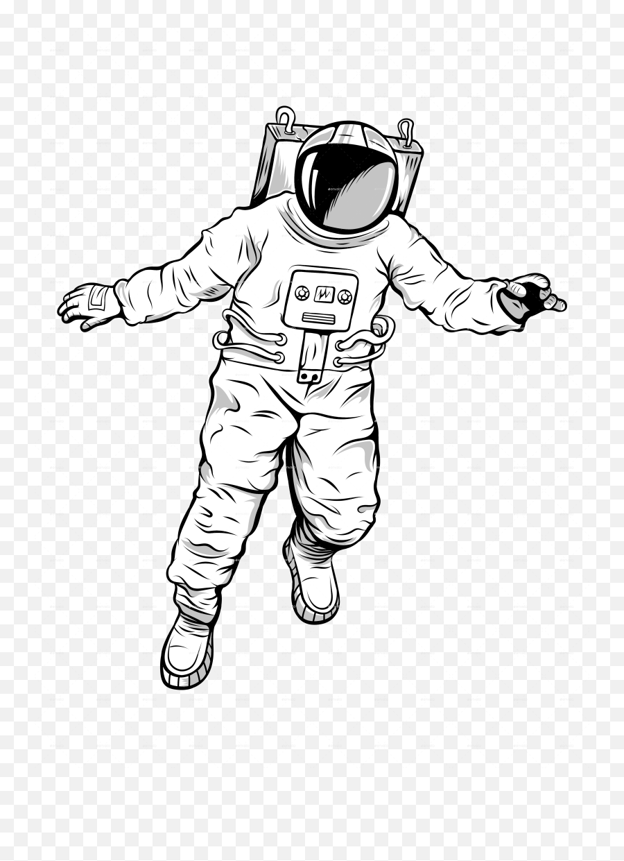 Floating Astronaut Illustration - Astronaut Illustration Png,Space Helmet Png