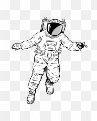 Floating Astronaut Illustration - Astronaut Illustration Png,Space Helmet Png
