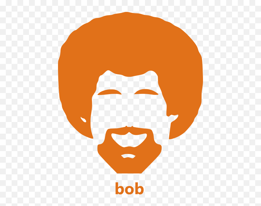 Bob Ross Clip Art - Outline Bob Ross Drawing Png,Bob Ross Png