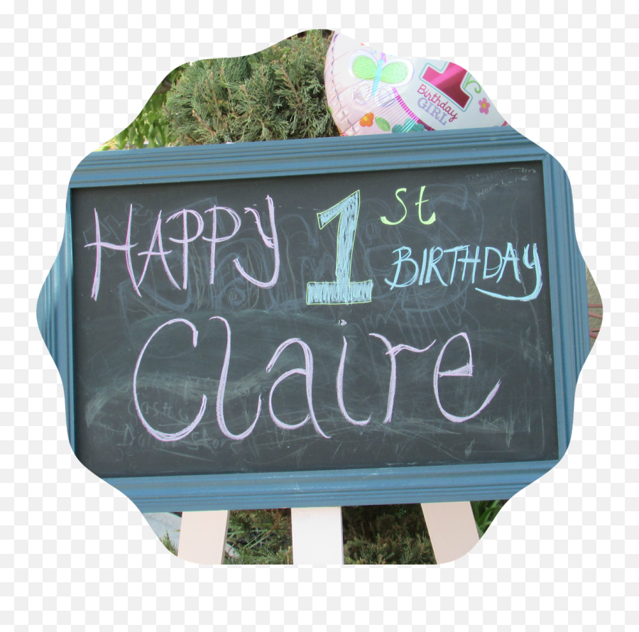 Download Hd Claireu0027s 1st Birthday Party - Blackboard Blackboard Png,Blackboard Png
