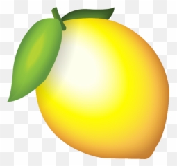 Download Lemon Emoji Icon - Transparent Background png