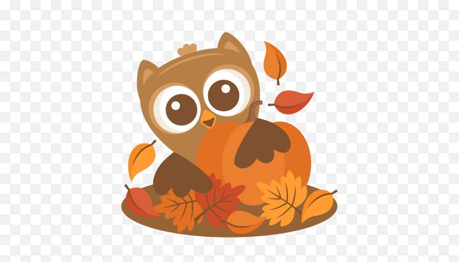 Owl Behind Pumpkin Svg Scrapbook Cut File Cute Clipart Files - Owl Fall Clip Art Png,Cartoon Pumpkin Png