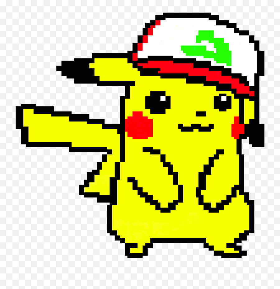 Pixilart - Cute Pikachu Wearing Ashu0027s Hat By Crimsonheart Olympic Cauldron Png,Cute Pikachu Png