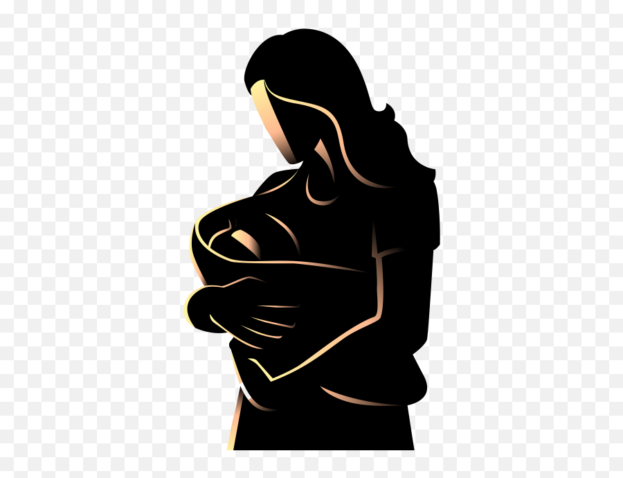 Png Of A Woman Holding Her Baby - Woman With Baby Silhouette,Baby Silhouette Png