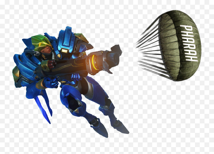 Pharah Shooting A Pharachute - Action Figure Png,Pharah Transparent