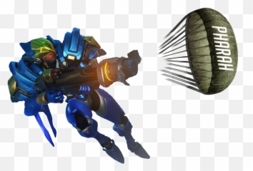 Pharah Shooting A Pharachute - Action Figure png