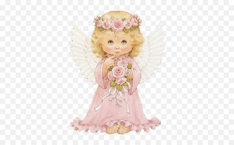 Cute Cherub With Roses Clipart - Angel Png 367x478 Png Cute Girl Angel Clipart,Angel Png Transparent