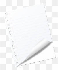 Clipart Notebook Page - Png Transparent Cartoon Blank Hd