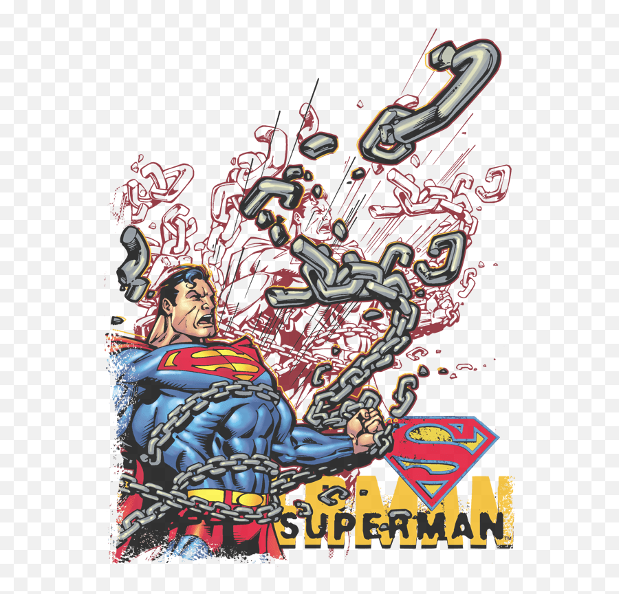 Superman Breaking Chains Mens Regular - Chains Png,Breaking Chains Png