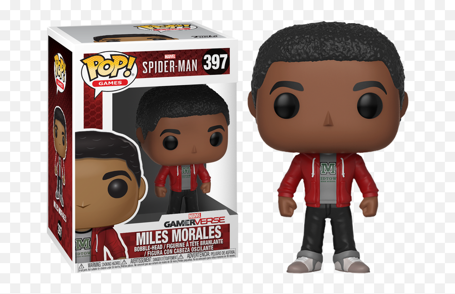 Miles Morales Vinyl Figure - Spider Man Miles Morales Funko Pop Png,Miles Morales Png